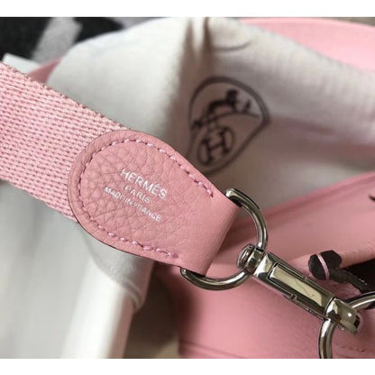 HERM Evelyne III TPM Bag In Pink Clemence Leather