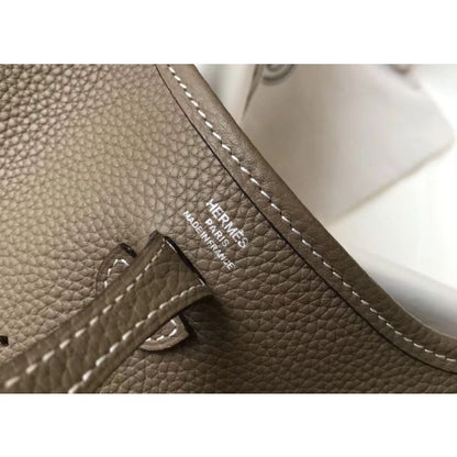 HERM Evelyne III TPM Bag In Taupe Clemence Leather