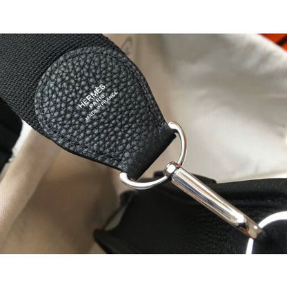 HERM Evelyne III 29 PM Bag In Black Clemence Leather