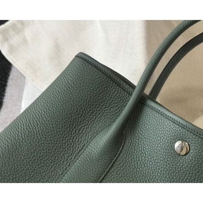 HERM Garden Party 36 Bag In Vert Amanda Clemence Leather