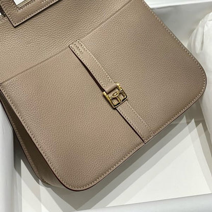 HERM Halzan 25 Bag in Gris Asphalt Clemence Leather