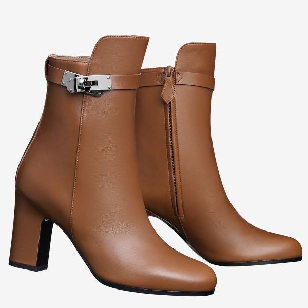 HERM Camel Joueuse Ankle Boots