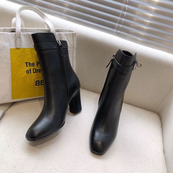 HERM Black Joueuse Ankle Boots