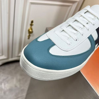 HERM Boomerang Sneakers In Multicolore Blue Leather