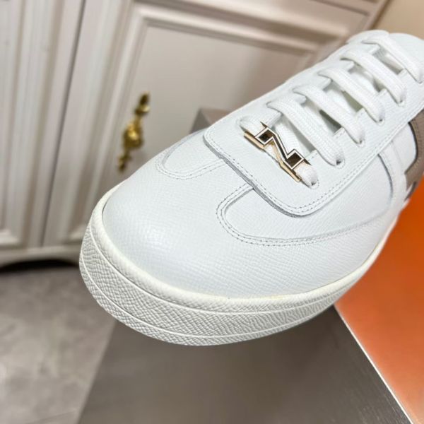 HERM Boomerang Sneakers In Multicolore White Leather