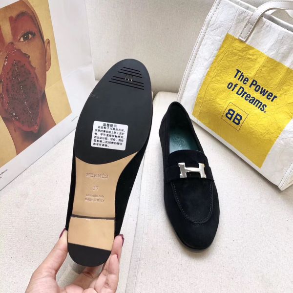 HERM Paris Loafers In Black Velvet