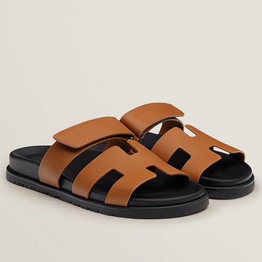 HERM Women's Chypre Sandals In Brown Calfskin