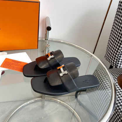 HERM Galerie Sandals In Black Calfskin