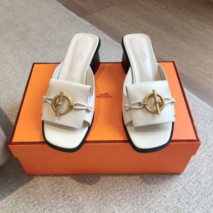 HERM Women's Ilot 50 Sandals in White Leather