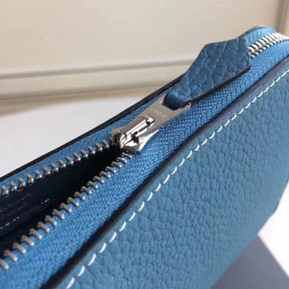 HERM Blue Jean Azap Zipped Wallet