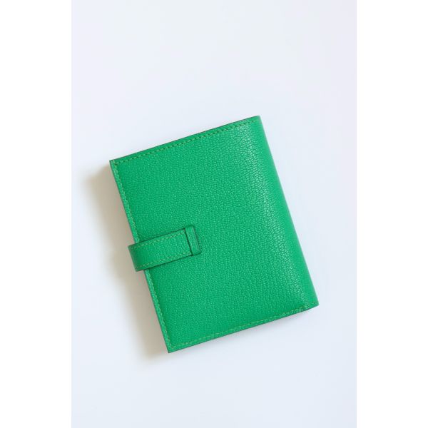 HERM Bearn Compact Handmade Wallet in Bambou Chevre Mysore Goatskin