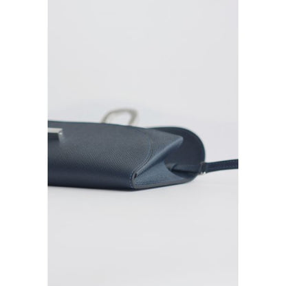 HERM Maillon To Go Wallet in Blue Indigo Epsom Calfskin