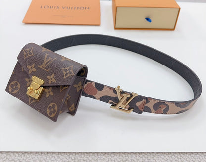 Lv Metis Belt Bag 30 Camo Pattern Brown Monogram