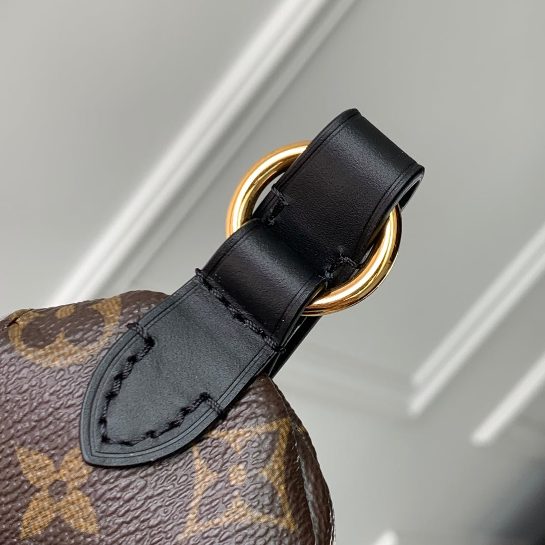 KEEPIT BUMBAG 29 IN BROWN DAMIER AZUR COATED MONOGRAM CANVAS