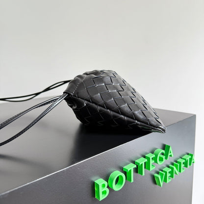 SMALL DUSTBAG 21 IN BLACK LAMBSKIN