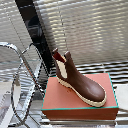 LP 23 LAKESIDE SHORT BOOTS CHOCOLATE CALFSKIN