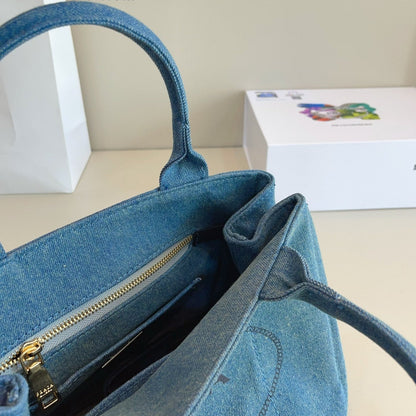 CANAPA TOTE BAG 29 IN BISMARK BLUE DENIM