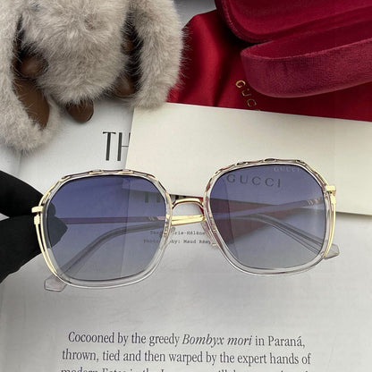 SQUARE FRAME SUNGLASSES G6581 IN ACETATE AND METAL