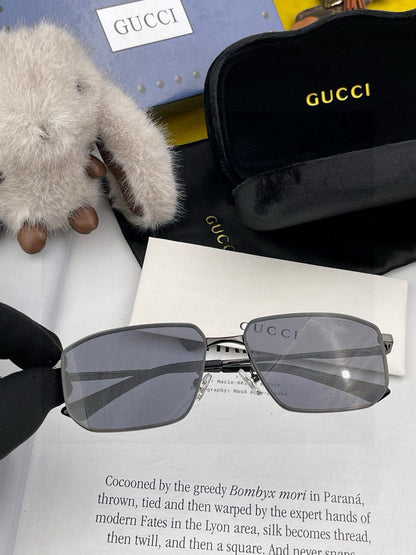 RECTANGULAR FRAME SUNGLASSES G5227 IN METAL