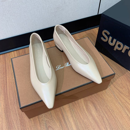 LP REBECCA BALLERINAS CREAM CALFSKIN
