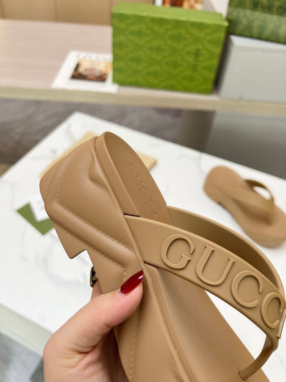 THONG PLATFORM IN CIDER BROWN IMPORTED TPU
