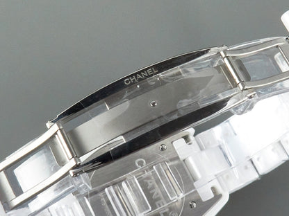 J12 Date Automatic White Ceramic Black Numerals White Dial