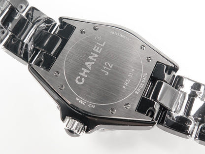 J12 Automatic Black Ceramic Black Numerals Black Dial Black Steel Hands