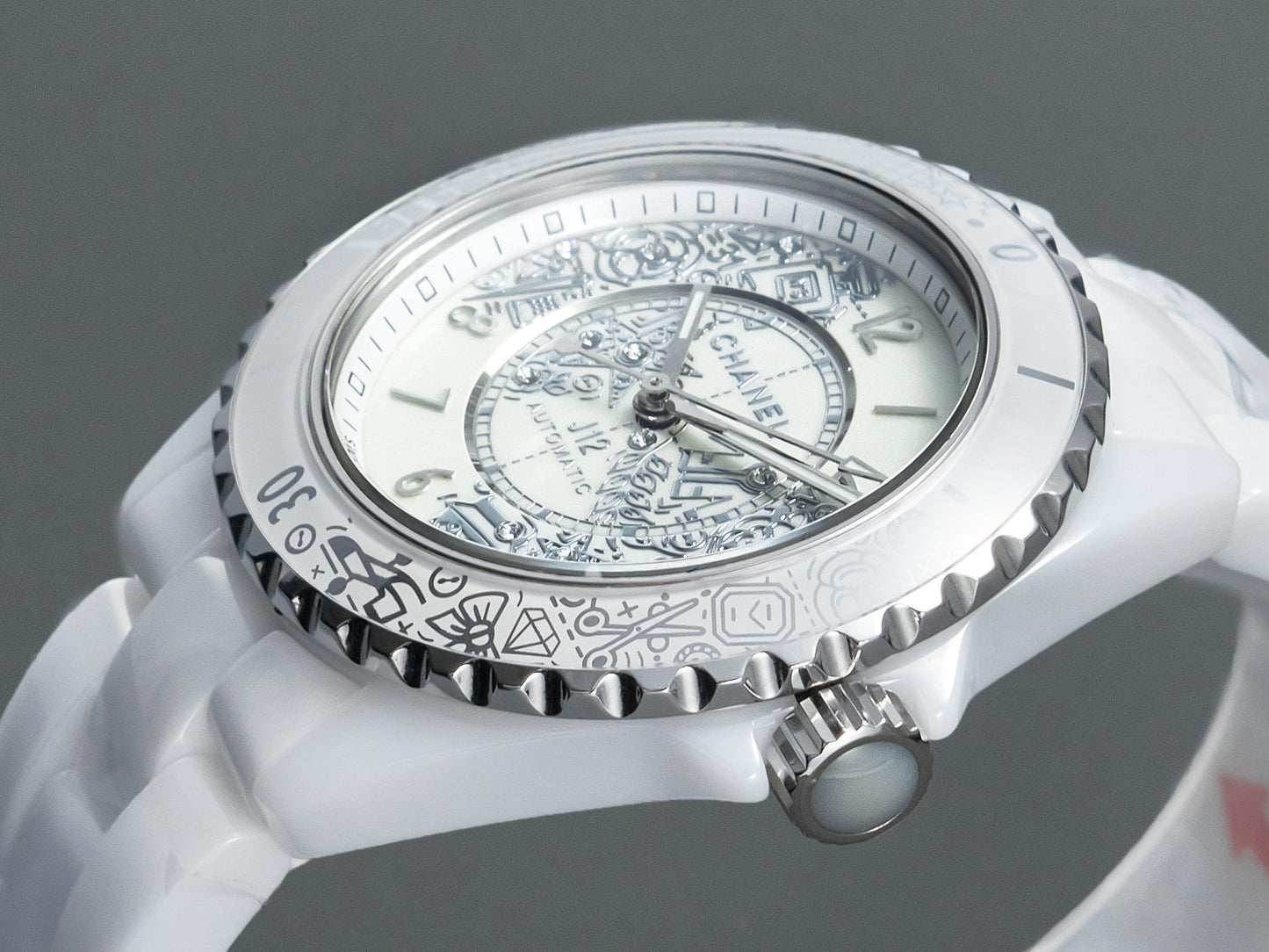 J12 38mm Automatic 20Th Anniversary White Ceramic