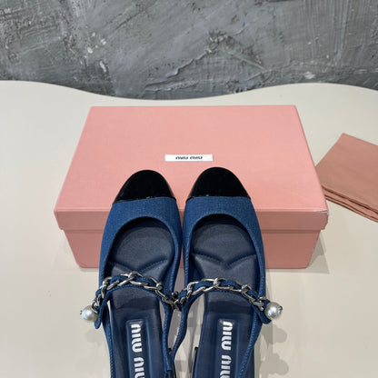 SMALL SQUARE HEAD MARY JANE SANDAL NAVY BLUE CALFSKIN