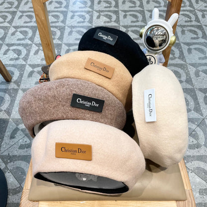 AUSTRALIAN BERET HAT IN LINEN BEIGE WOOL FELT 431715