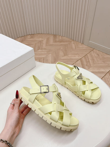 Pra Interwoven Straps Sandals 30 Vanilla