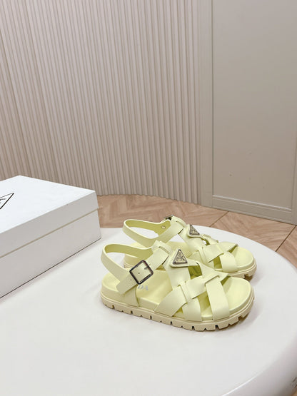Pra Interwoven Straps Sandals 30 Vanilla