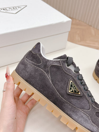 PRA FADED SUEDE SNEAKERS CHARCOAL