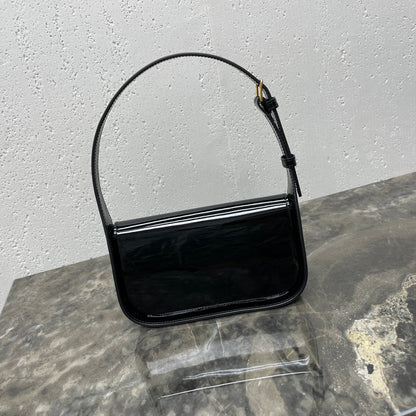 SHOULDER 20 BAG TERENCE IN BLACK PATENT CALFSKIN