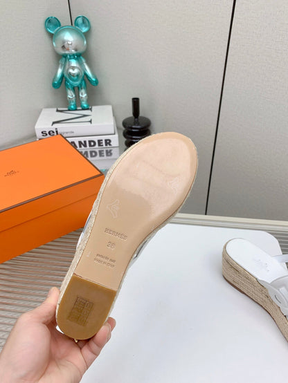 ITHEA 85 MM ESPADRILLE IN WHITE CALFSKIN