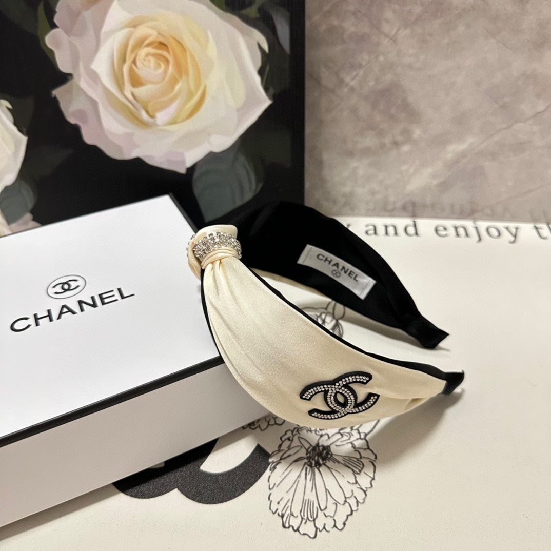 WHITE SILK HEADBAND 168591