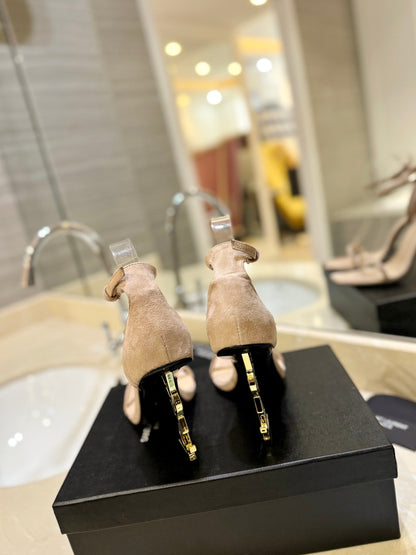 SL OPYUM SANDALS 105 CAMEL SUEDE