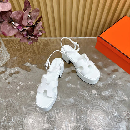 JAM 30 SANDAL IN WHITE CALFSKIN