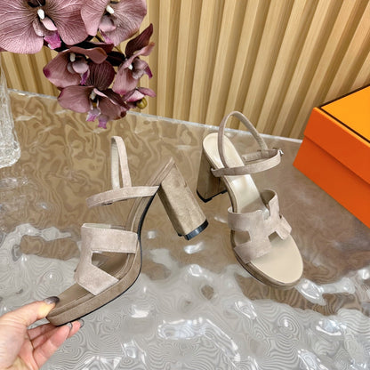 JAZZ 90 SANDAL IN PASTEL GRAY SUEDE
