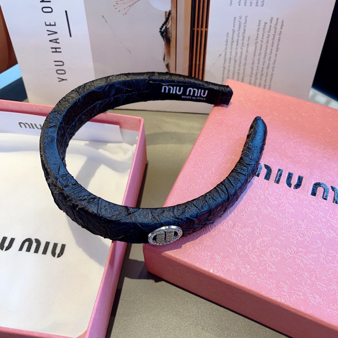 THICK HEADBAND IN BLACK FABRIC 432779