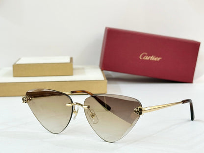 PANTHÈRE RIMLESS TRIANGLE FRAME SUNGLASSES  570457 IN METAL