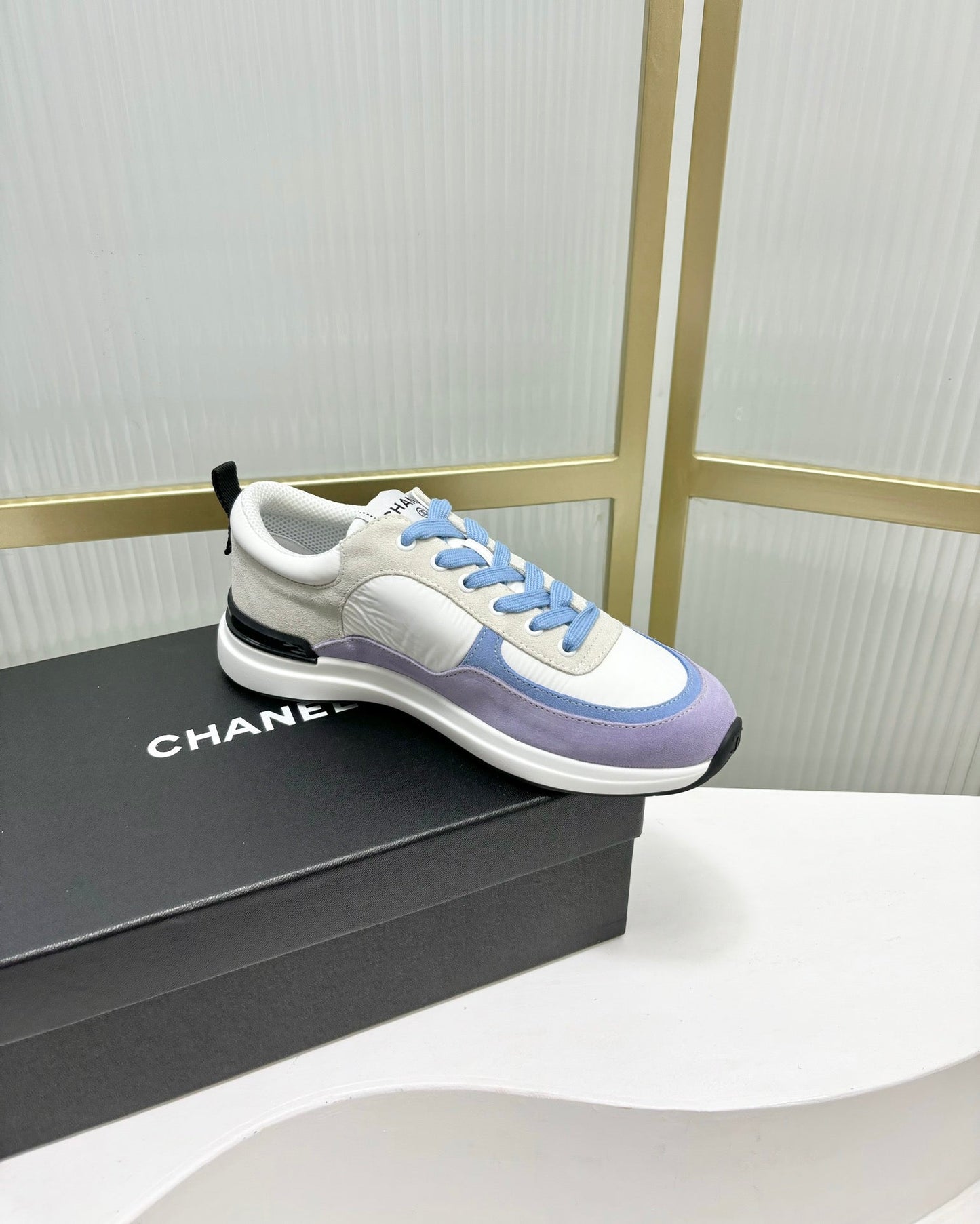 SNEAKER IN AMETHYST PURPLE MIX GREY SUEDE