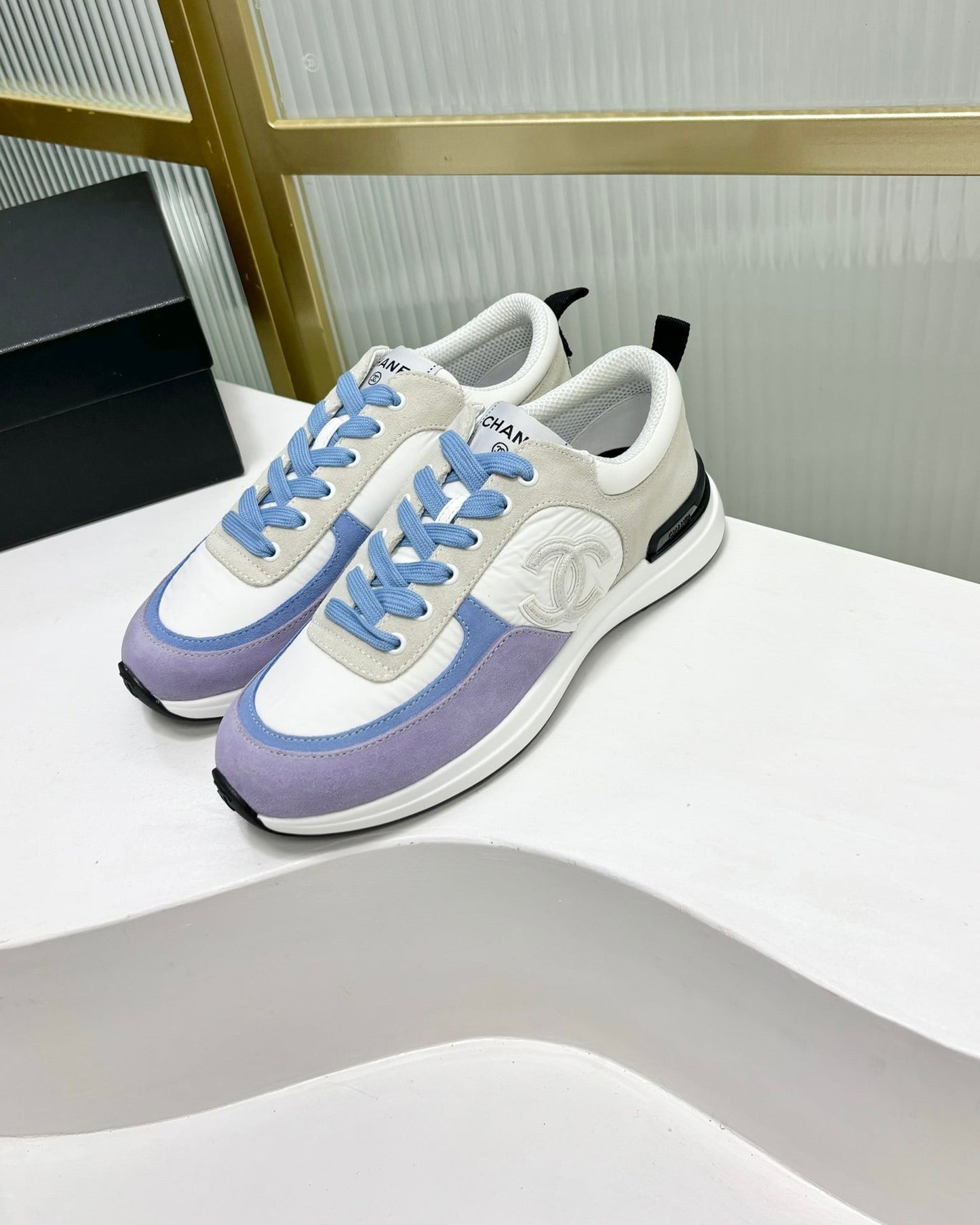 SNEAKER IN AMETHYST PURPLE MIX GREY SUEDE