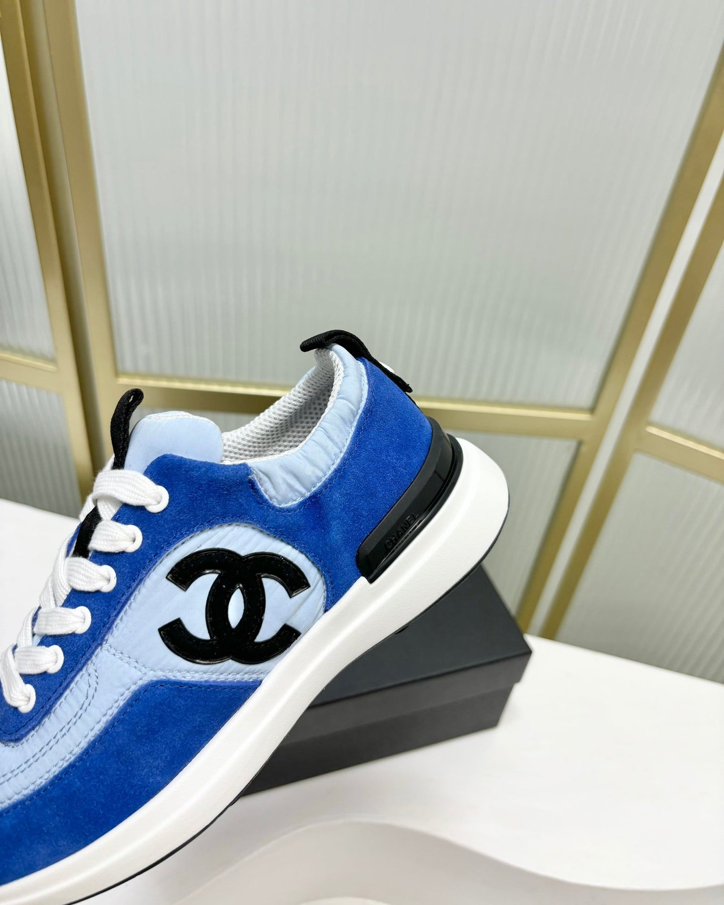 SNEAKER IN SKY MIX COBALT BLUE SUEDE