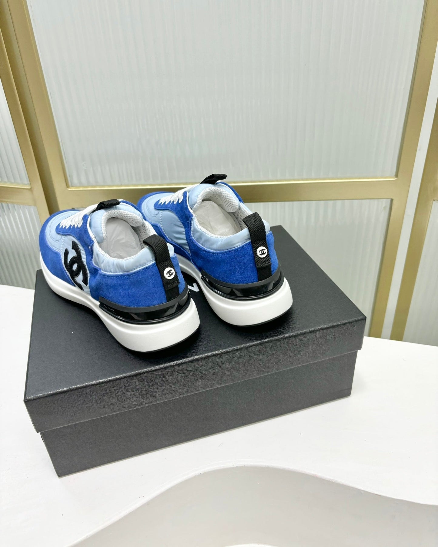 SNEAKER IN SKY MIX COBALT BLUE SUEDE