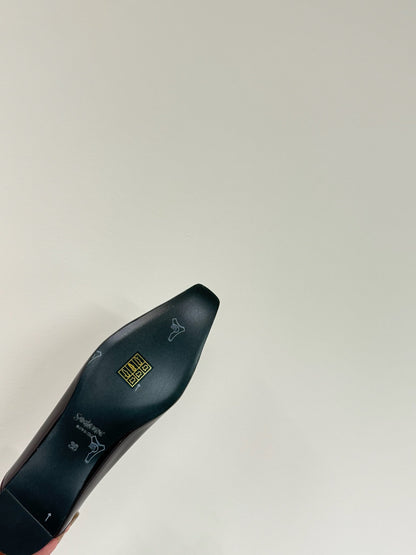 POPPY BALLET FLATS IN GARNET RED GLOSSY LAMBSKIN
