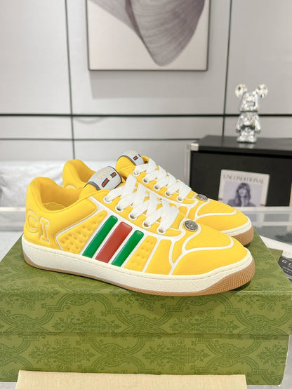 SNEAKER IN BRIGHT YELLOW MIX COLORFUL CALFSKIN