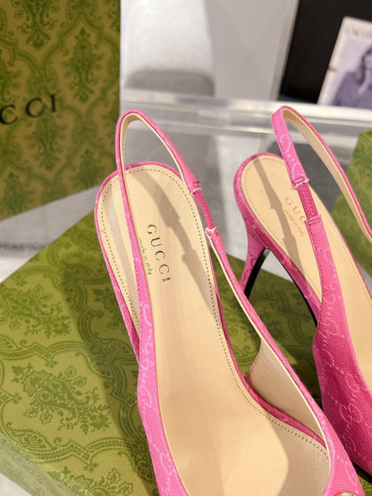 HORSEBIT SLINGBACK 105 IN PINK CANVAS