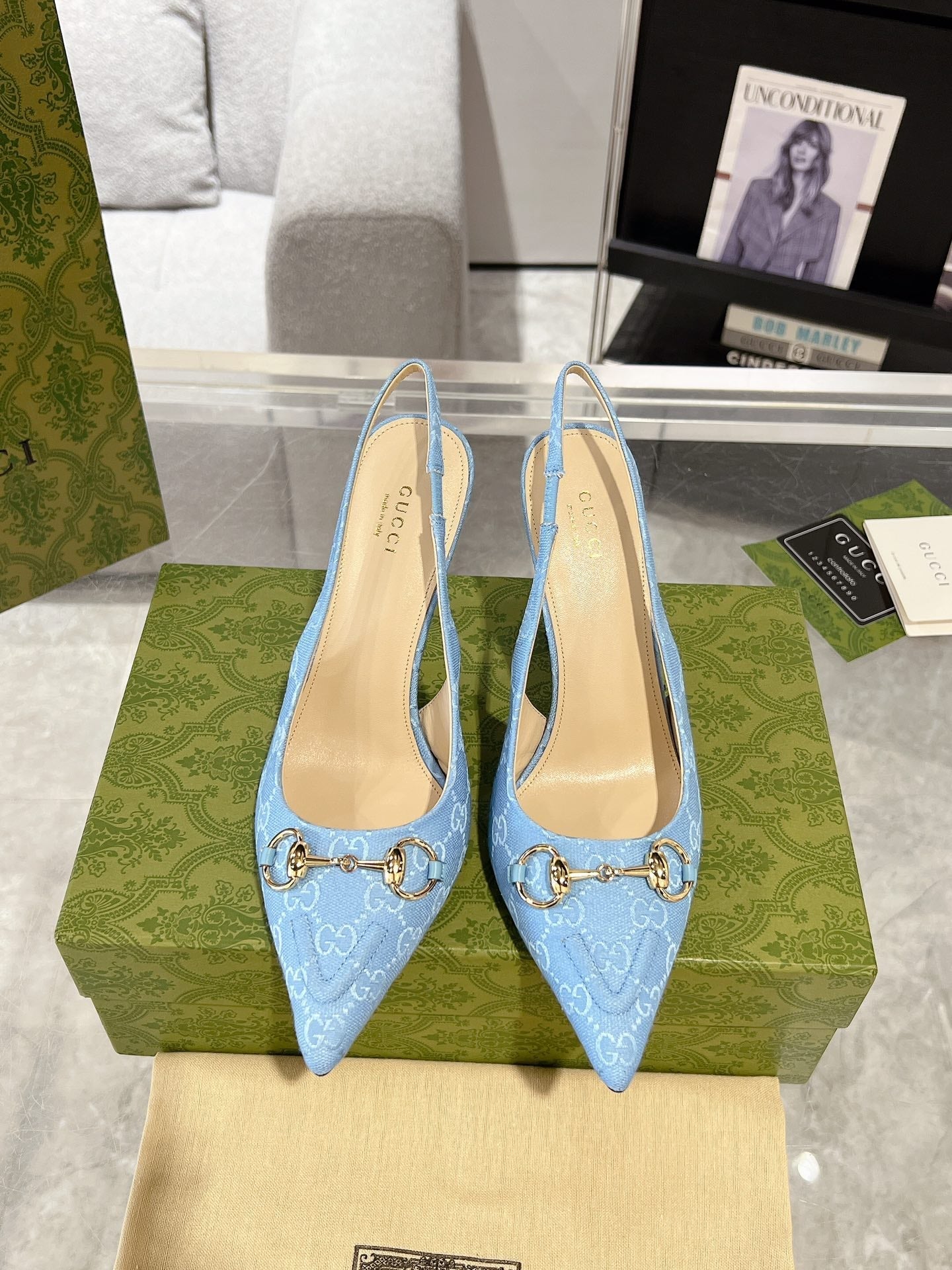 HORSEBIT SLINGBACK 105 IN SKY CANVAS