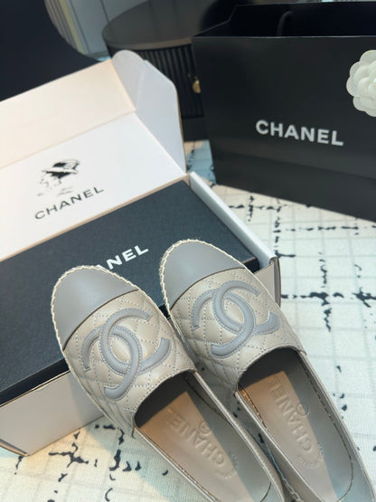 ESPADRILLES LOAFERS IN FLINT GREY LAMBSKIN